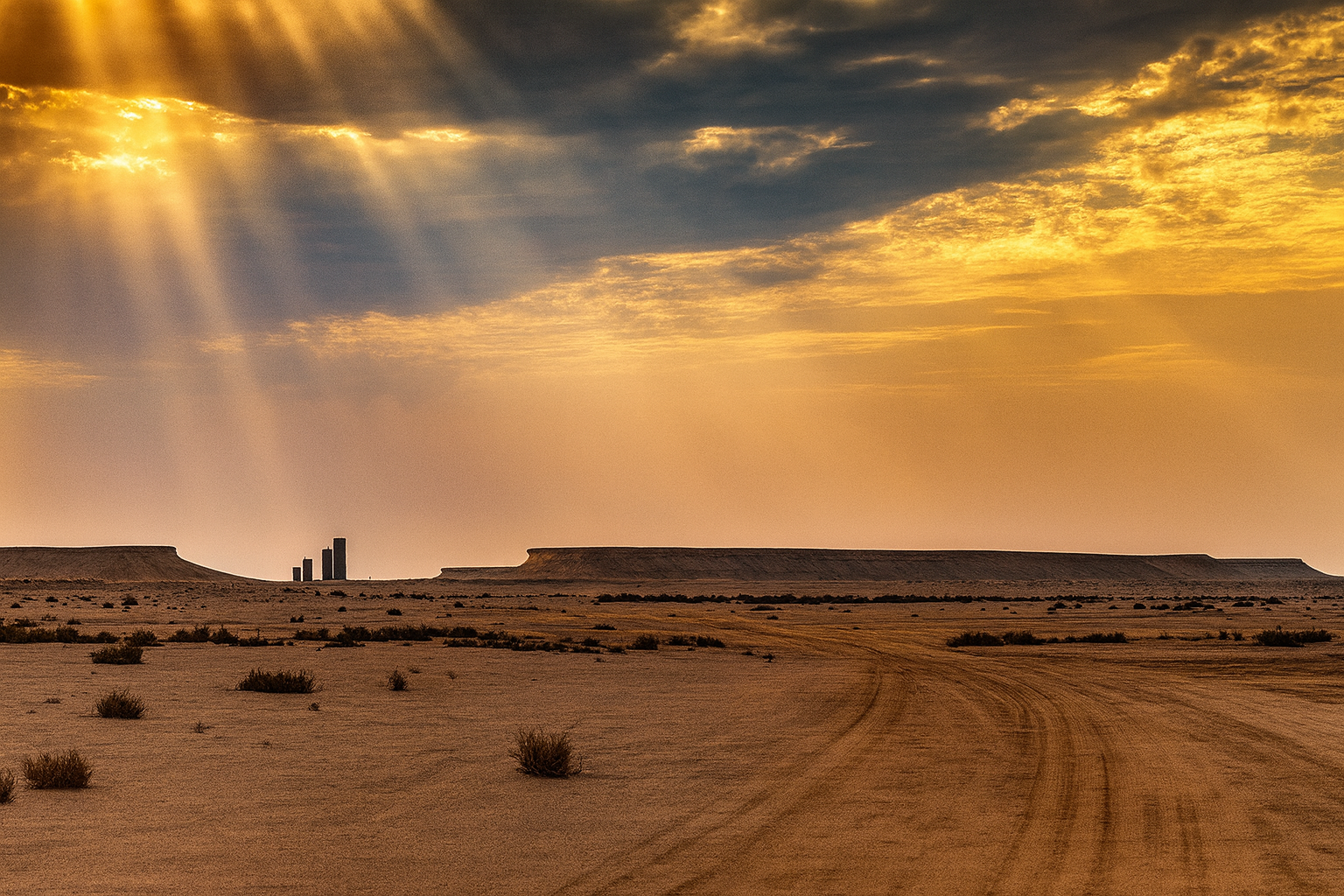 Sunshine Richard Serra Sculpture desert safari